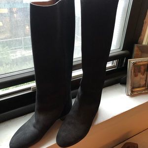 Chloe navy tall suede boots size 37 worn once
